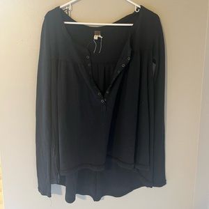 Free people small waffle tunic Henley